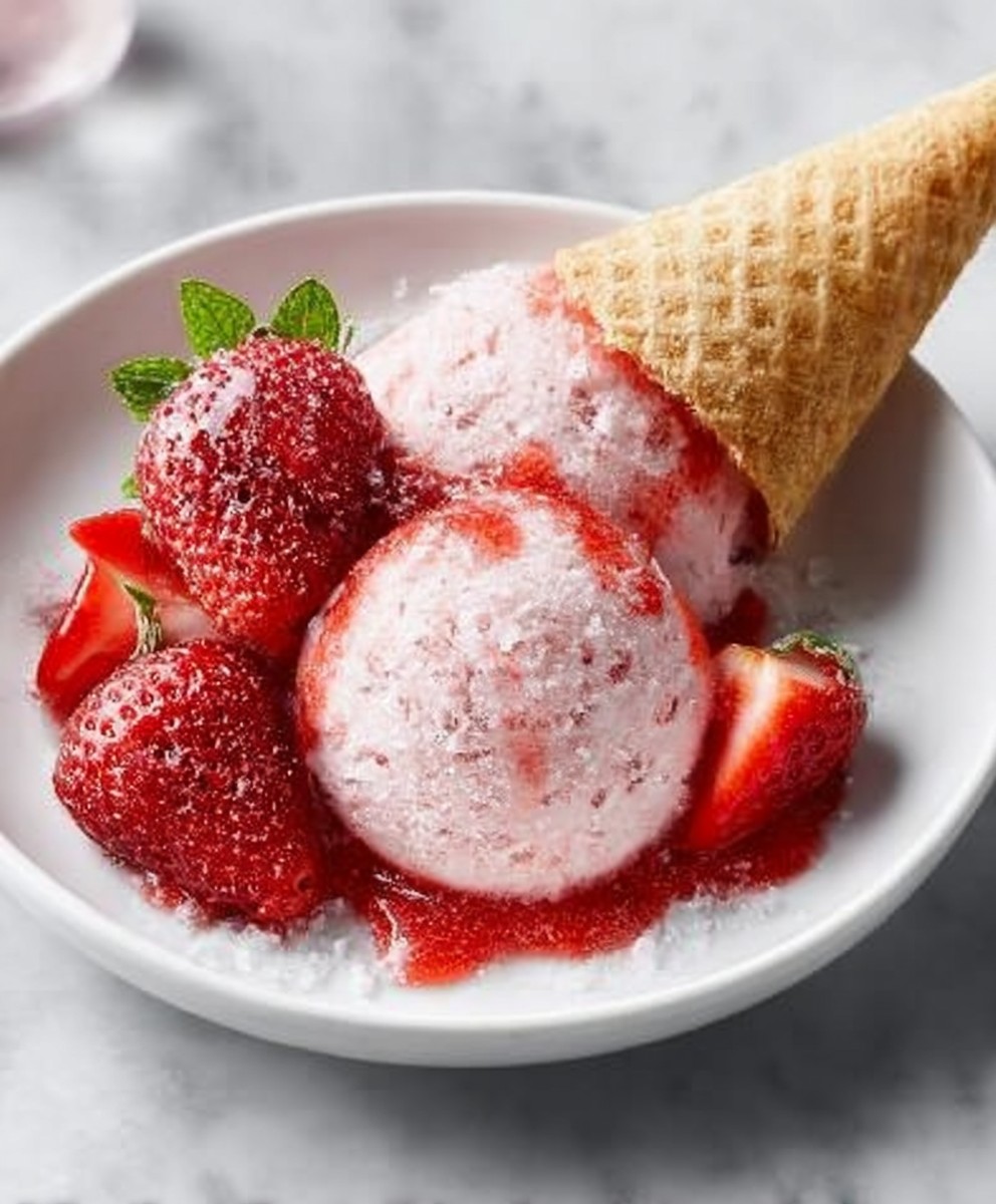Gelato fraise maison