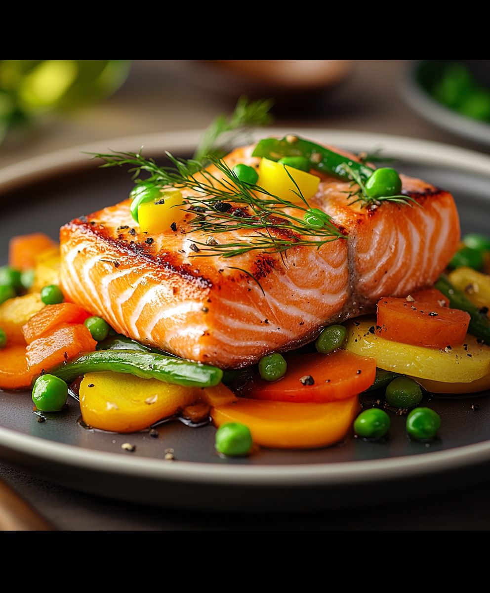 Saumon gravlax légume