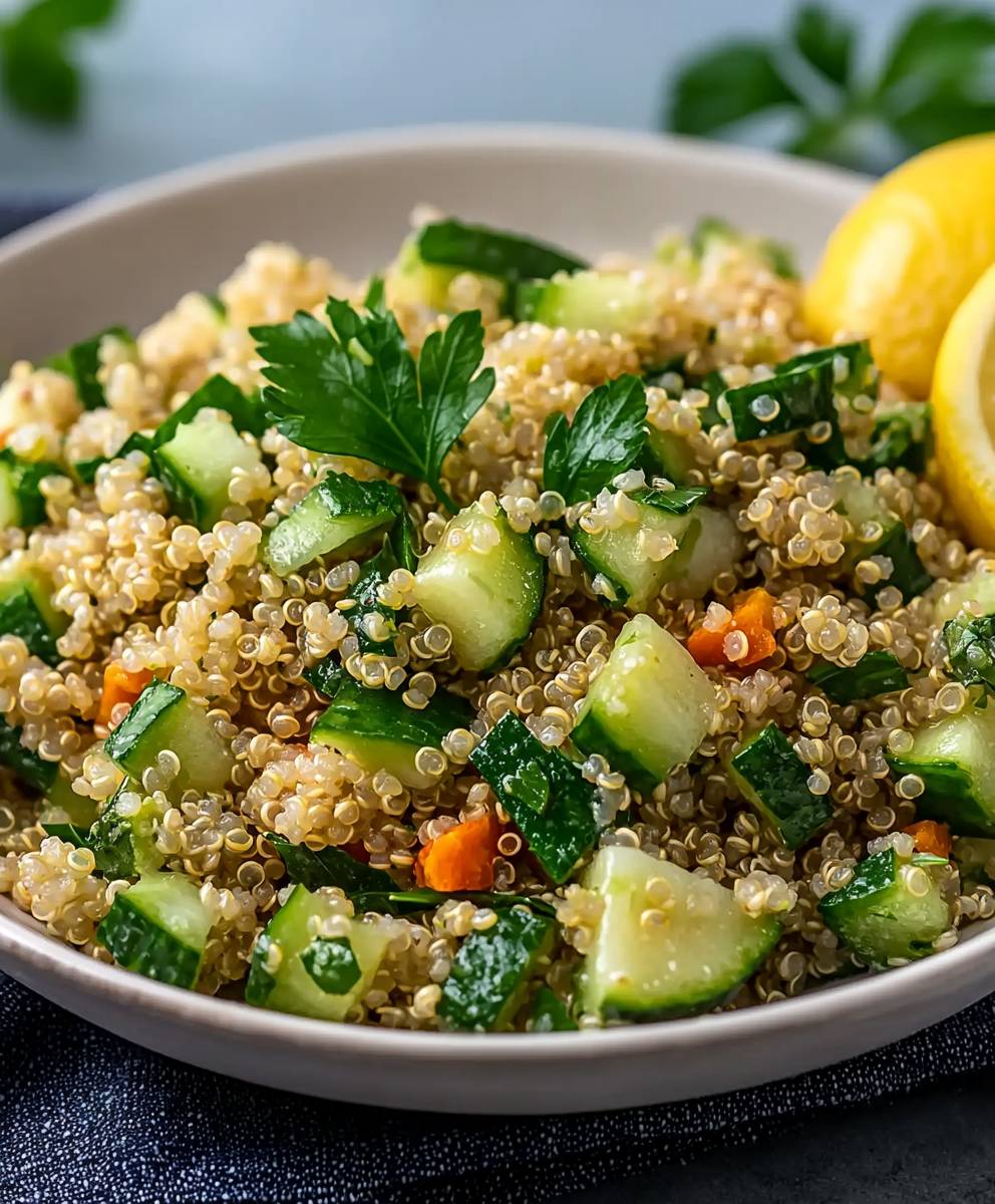 Salade quinoa herbes citronnées