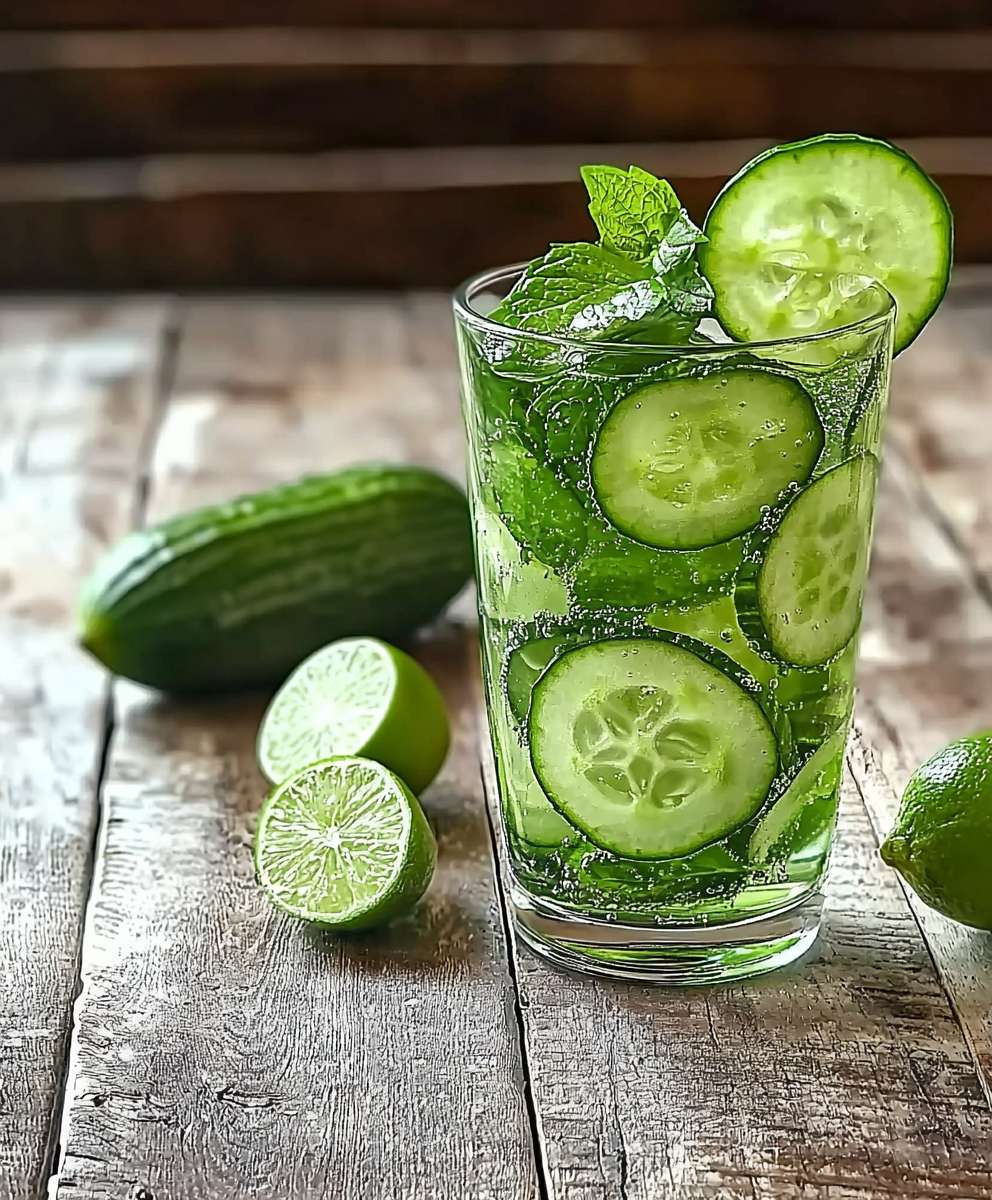 Eau de concombre citron vert