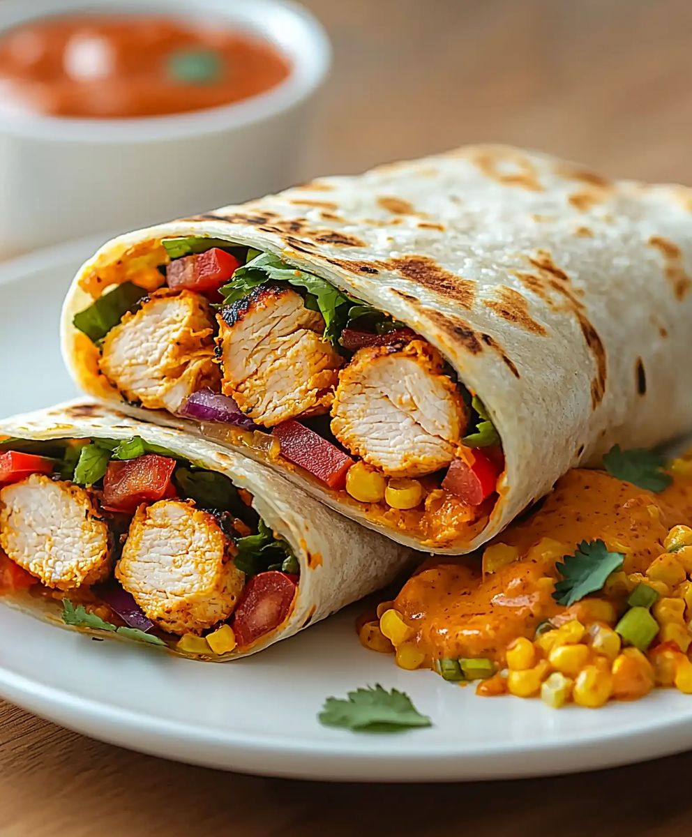 Wraps poulet épicé