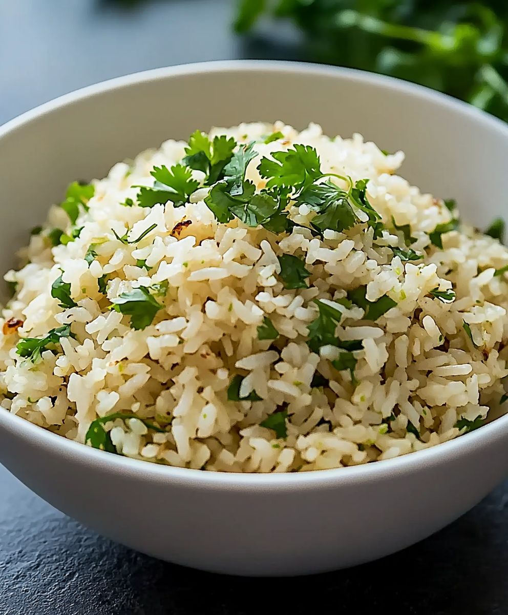 Riz ail coriandre