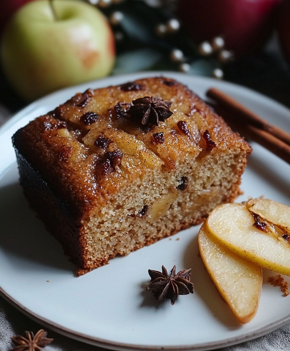 Gateau pomme cannelle sain allégé