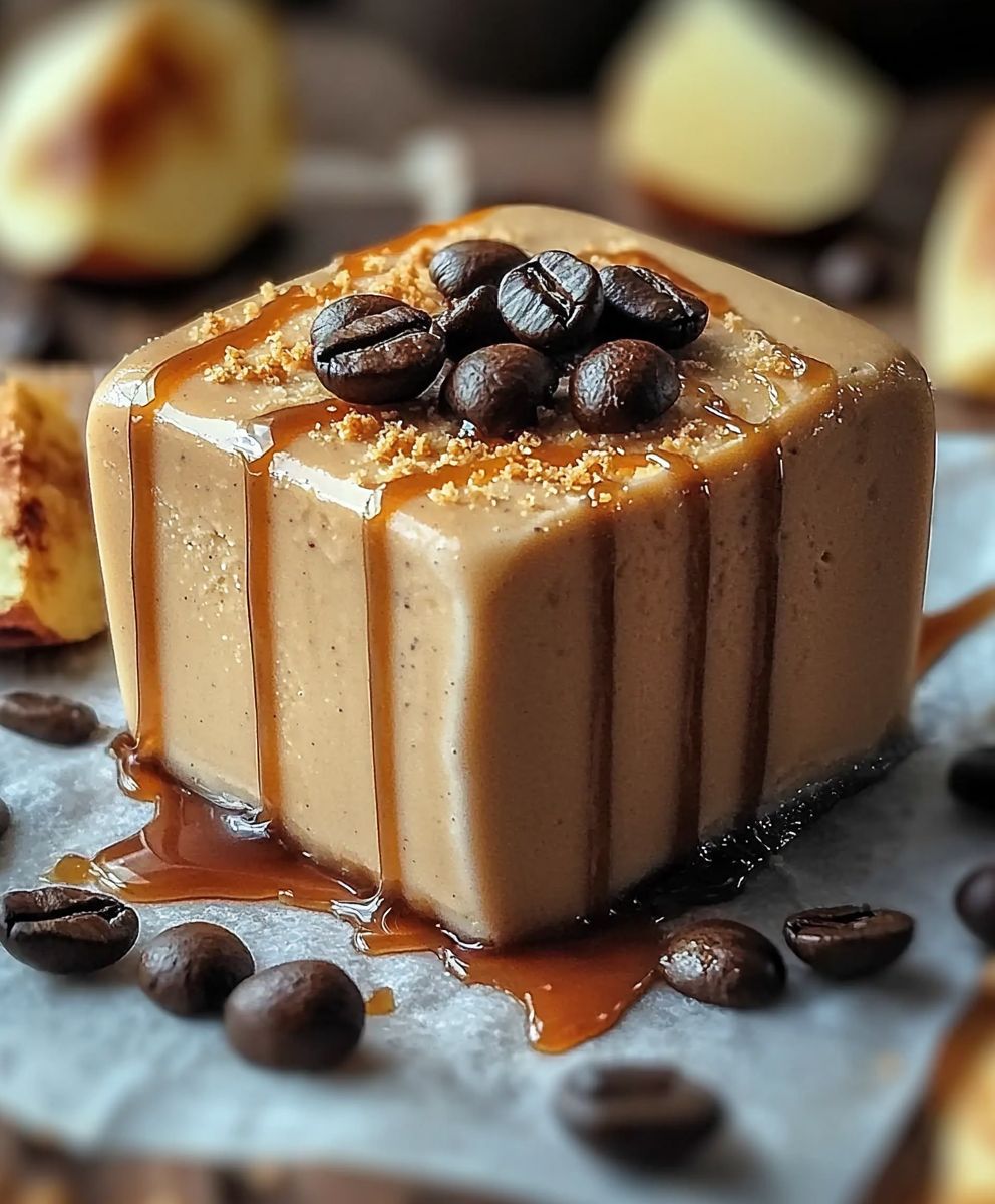 Crème glacée caramel café sans baratte