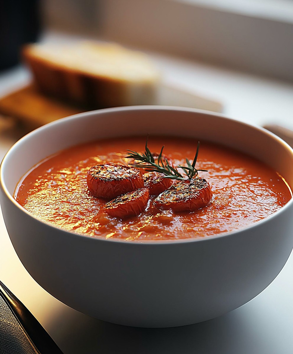 Soupe tomates rôties air fryer