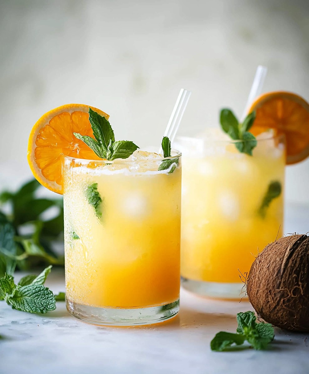 Boisson orange eau de coco