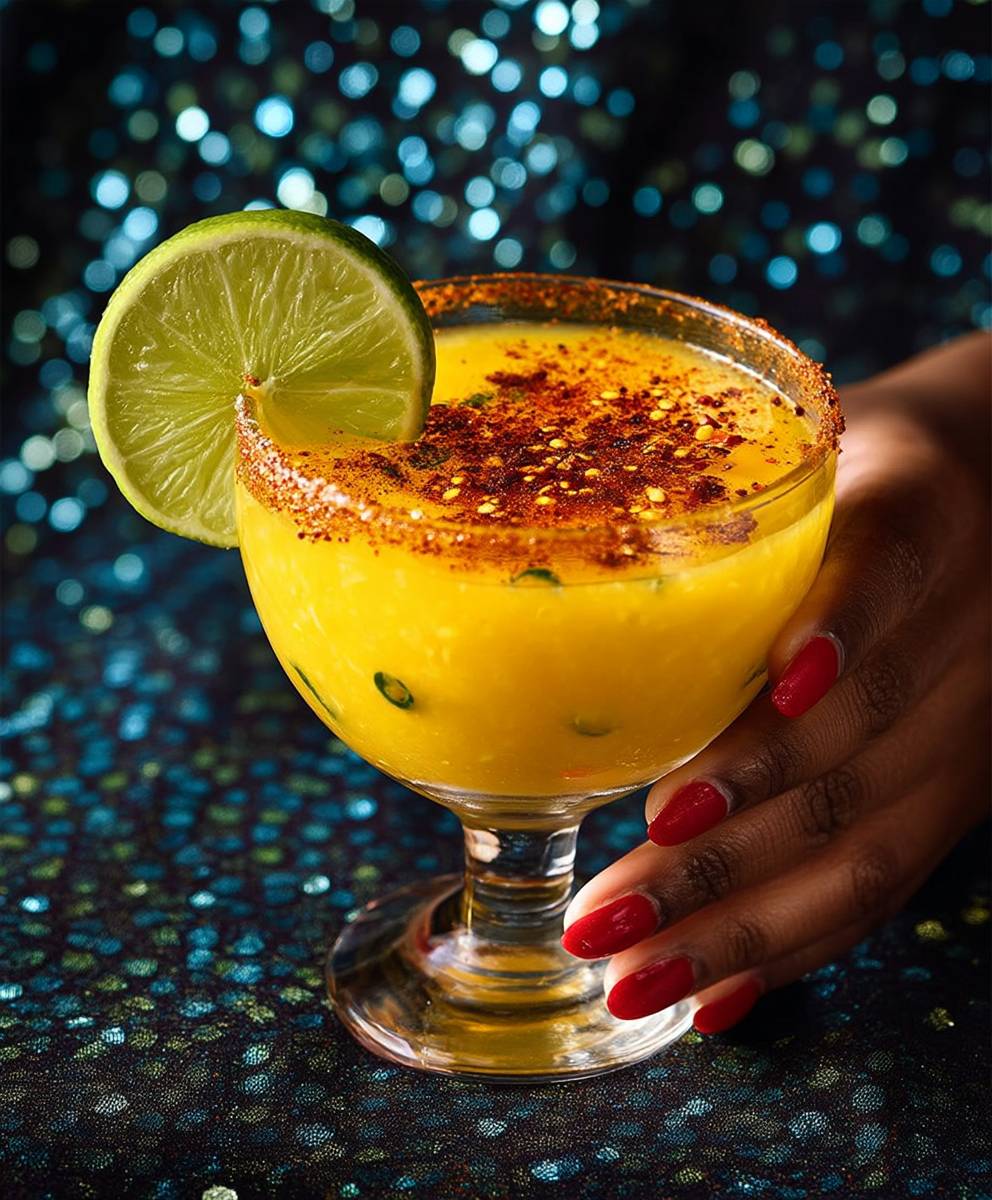 Margarita mangue salée fumée pimentée