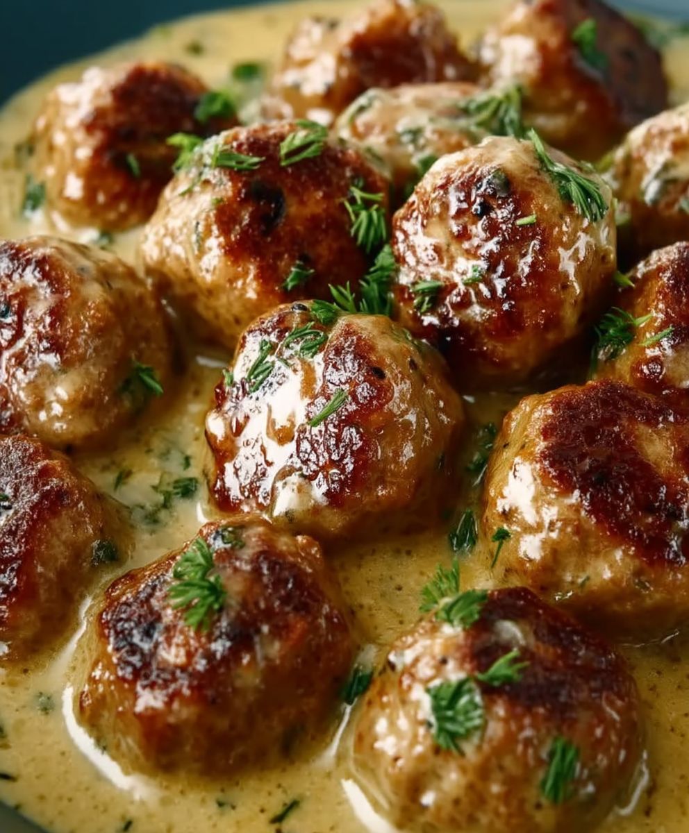 Boulettes de viande sauce dijonnaise
