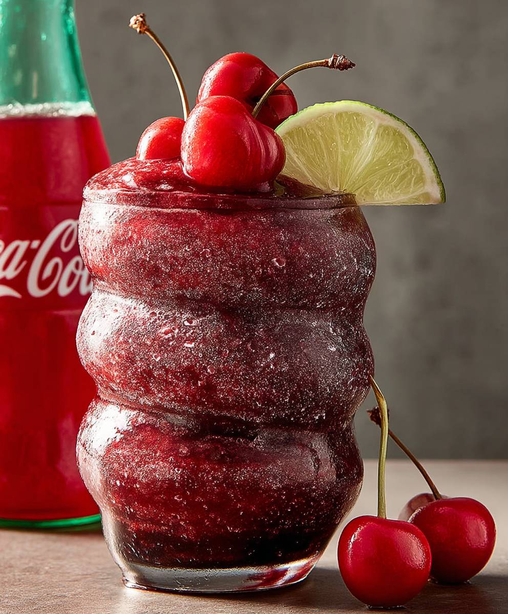 Slush glacé cerise et coca