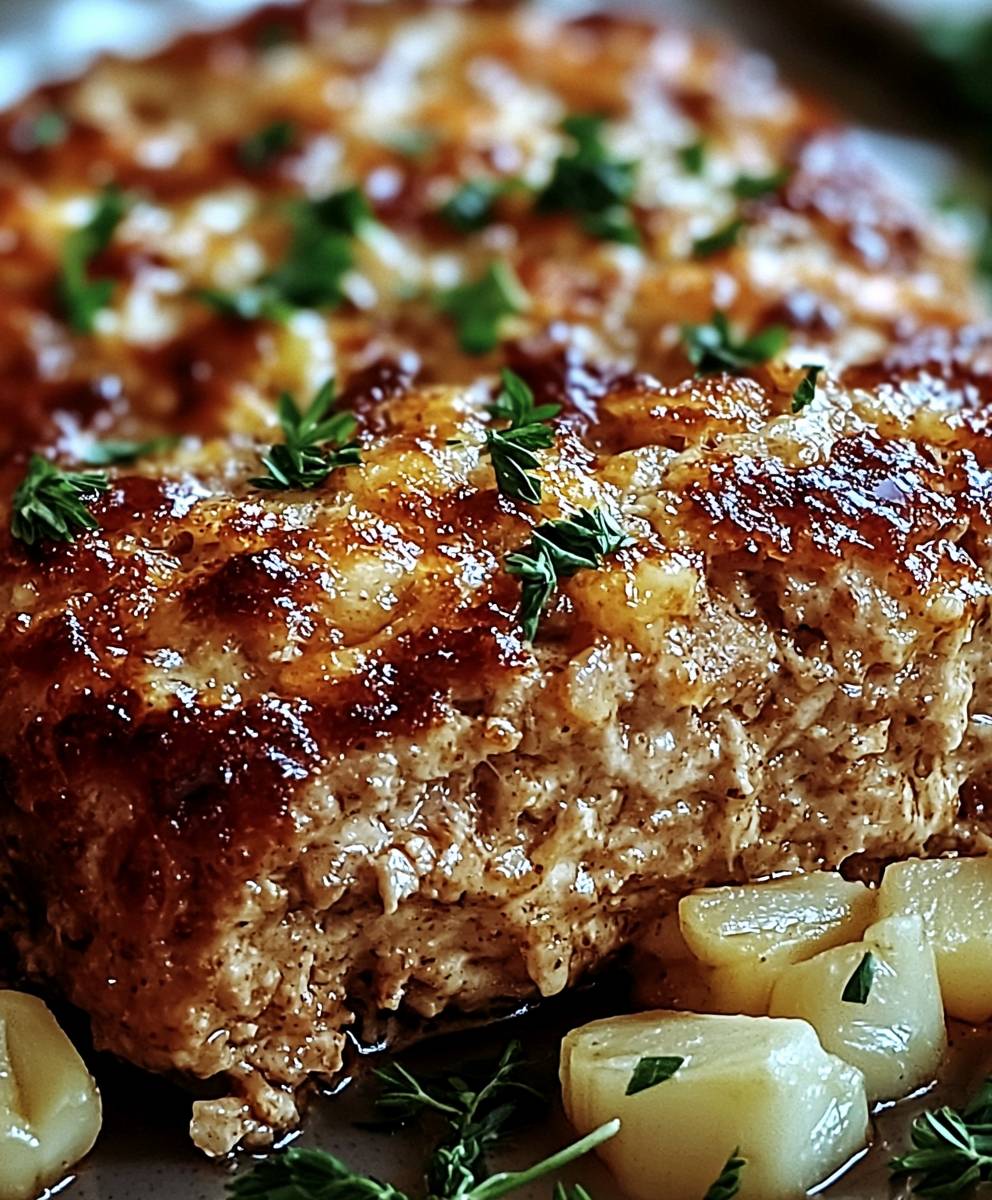 Pain de viande poulet ail parmesan
