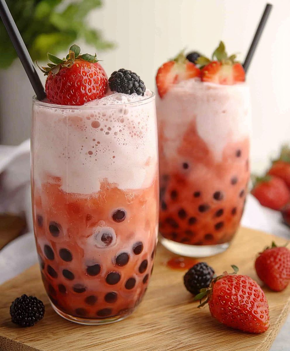 Thé aux perles fraises
