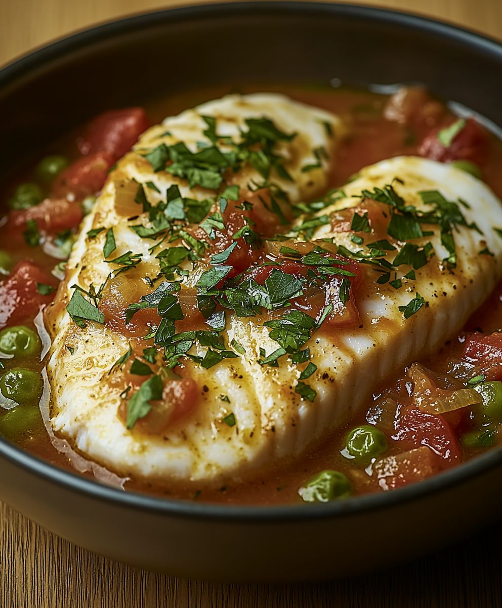 Ragout mediterraneen poisson blanc