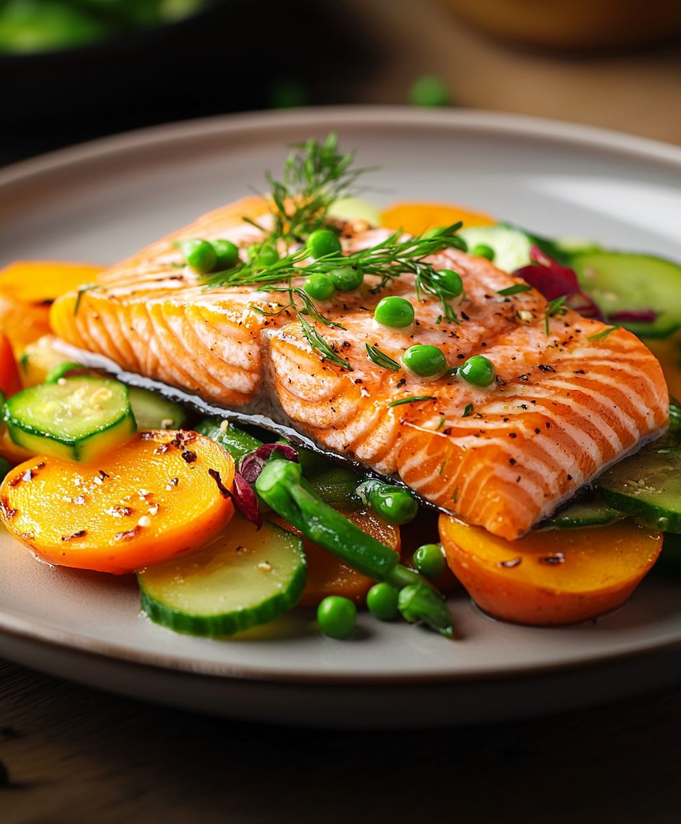 Saumon gravlax légume