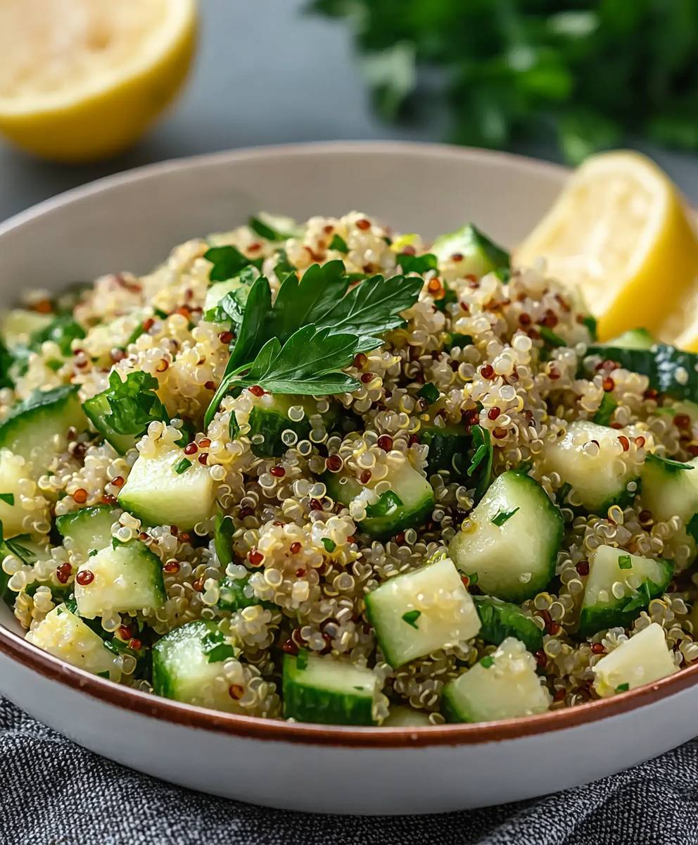 Salade quinoa herbes citronnées