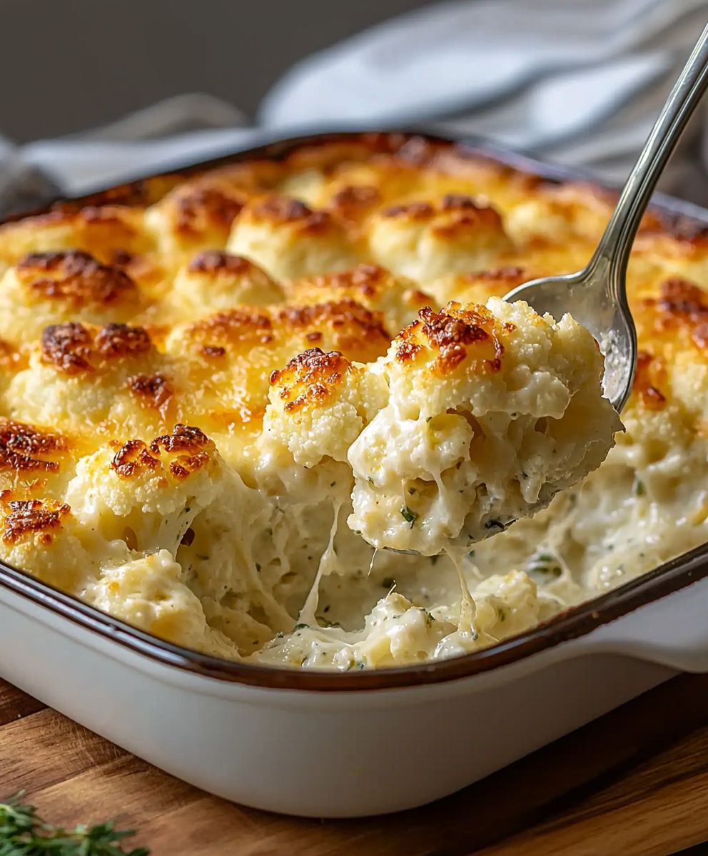 Gratin chou fleur fromage