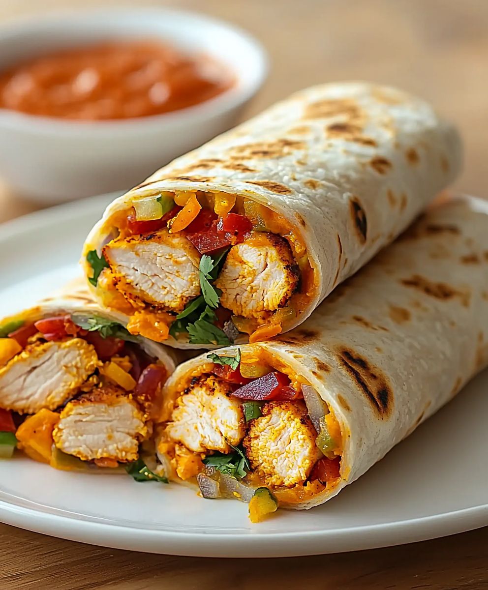 Wraps poulet épicé
