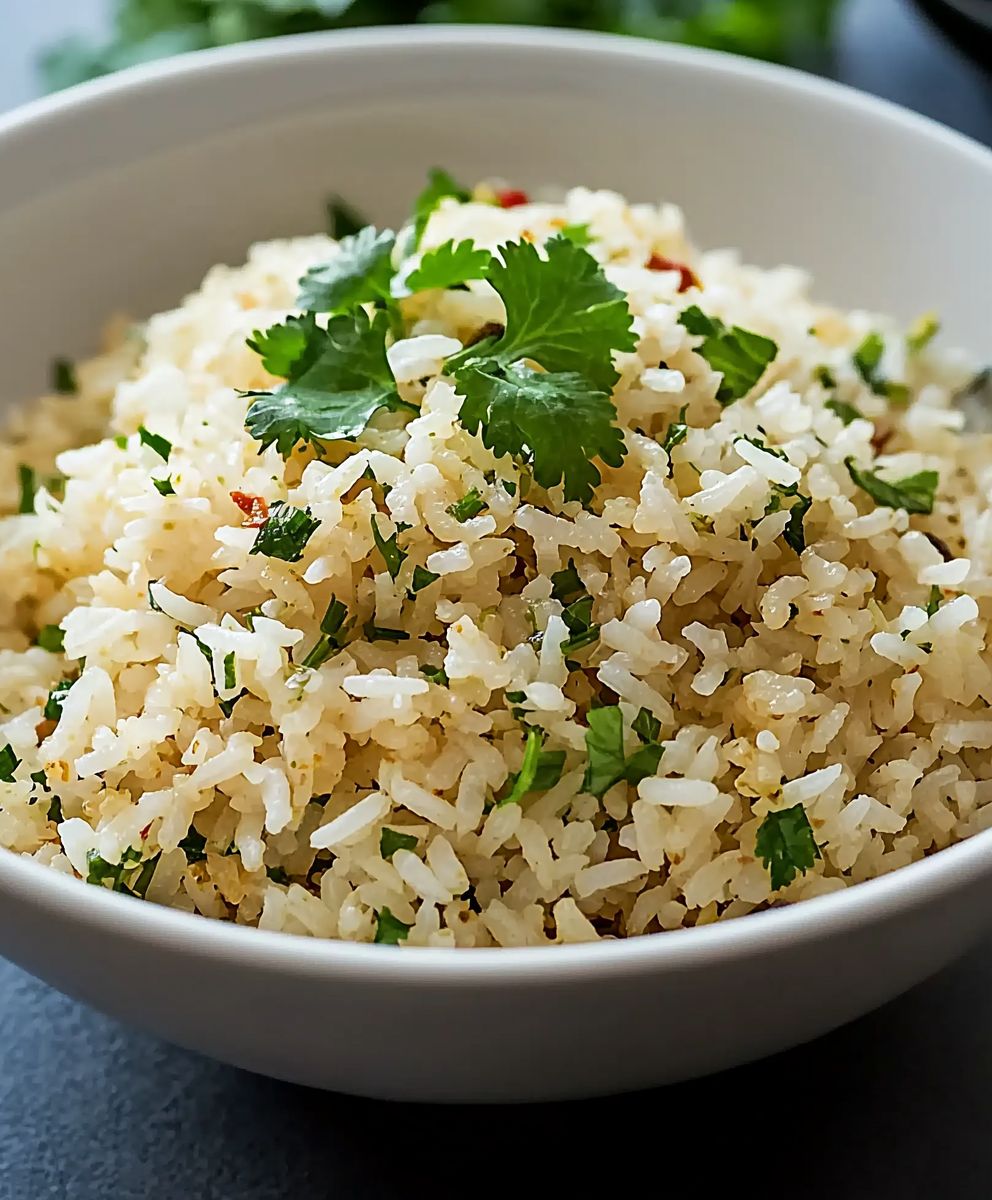 Riz ail coriandre
