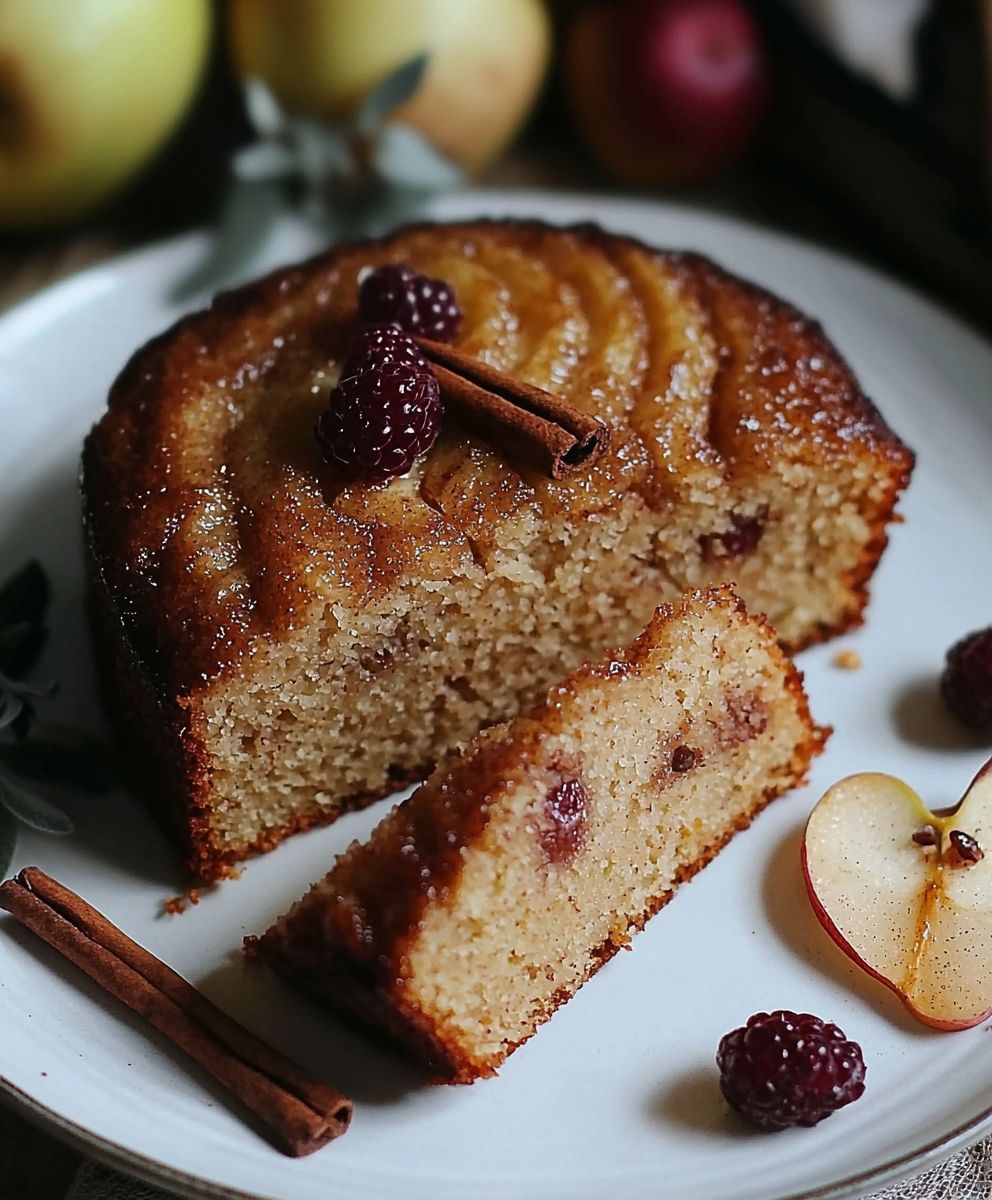 Gateau pomme cannelle sain allégé