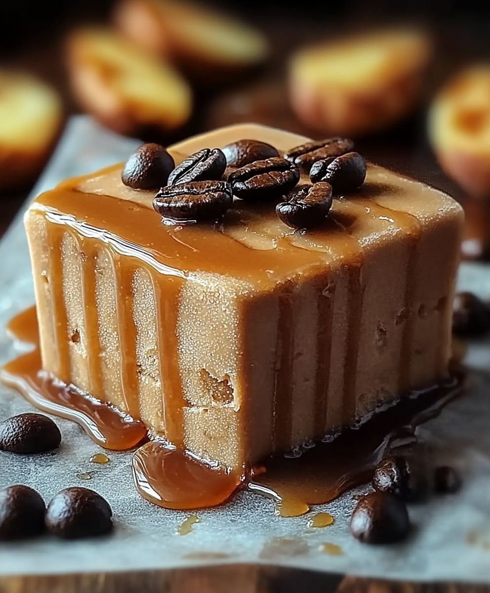 Crème glacée caramel café sans baratte