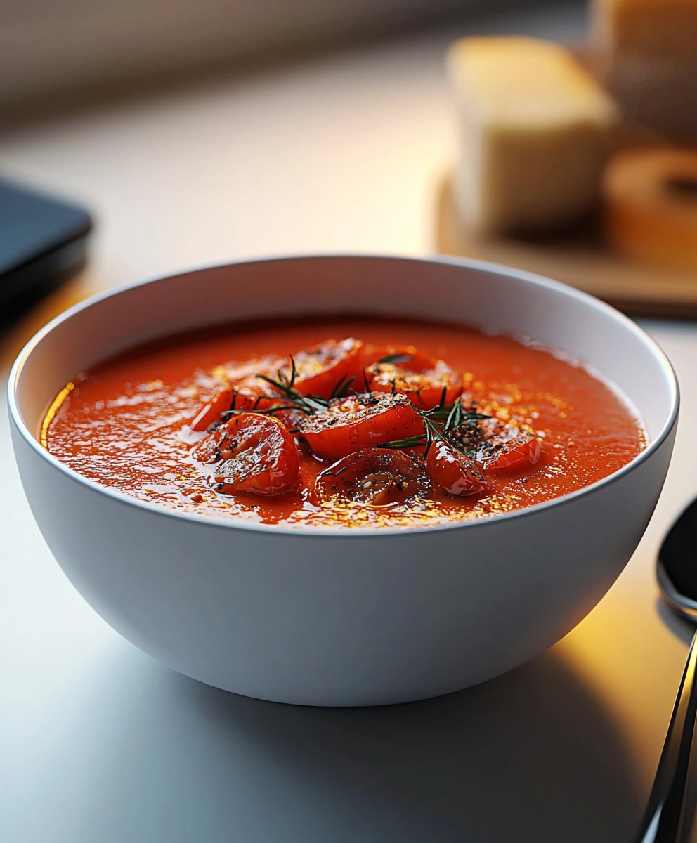 Soupe tomates rôties air fryer