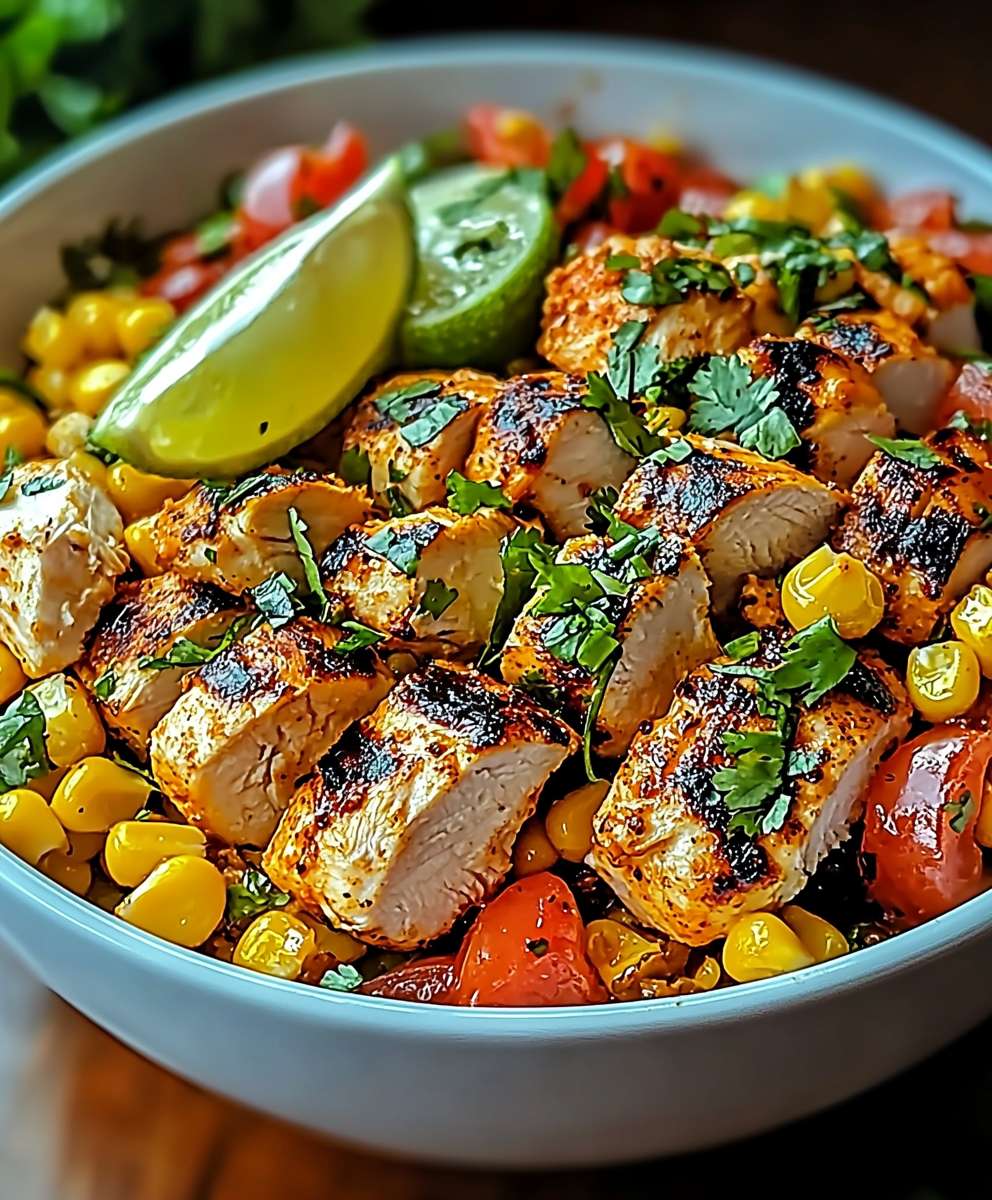 Bol poulet maïs rue mexicain