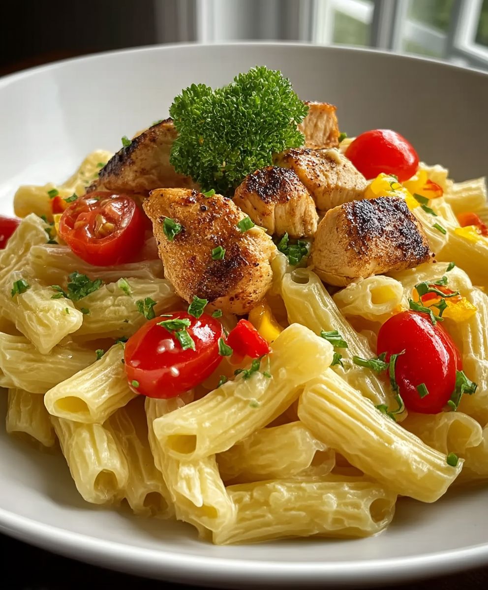 Pâtes au poulet cajun