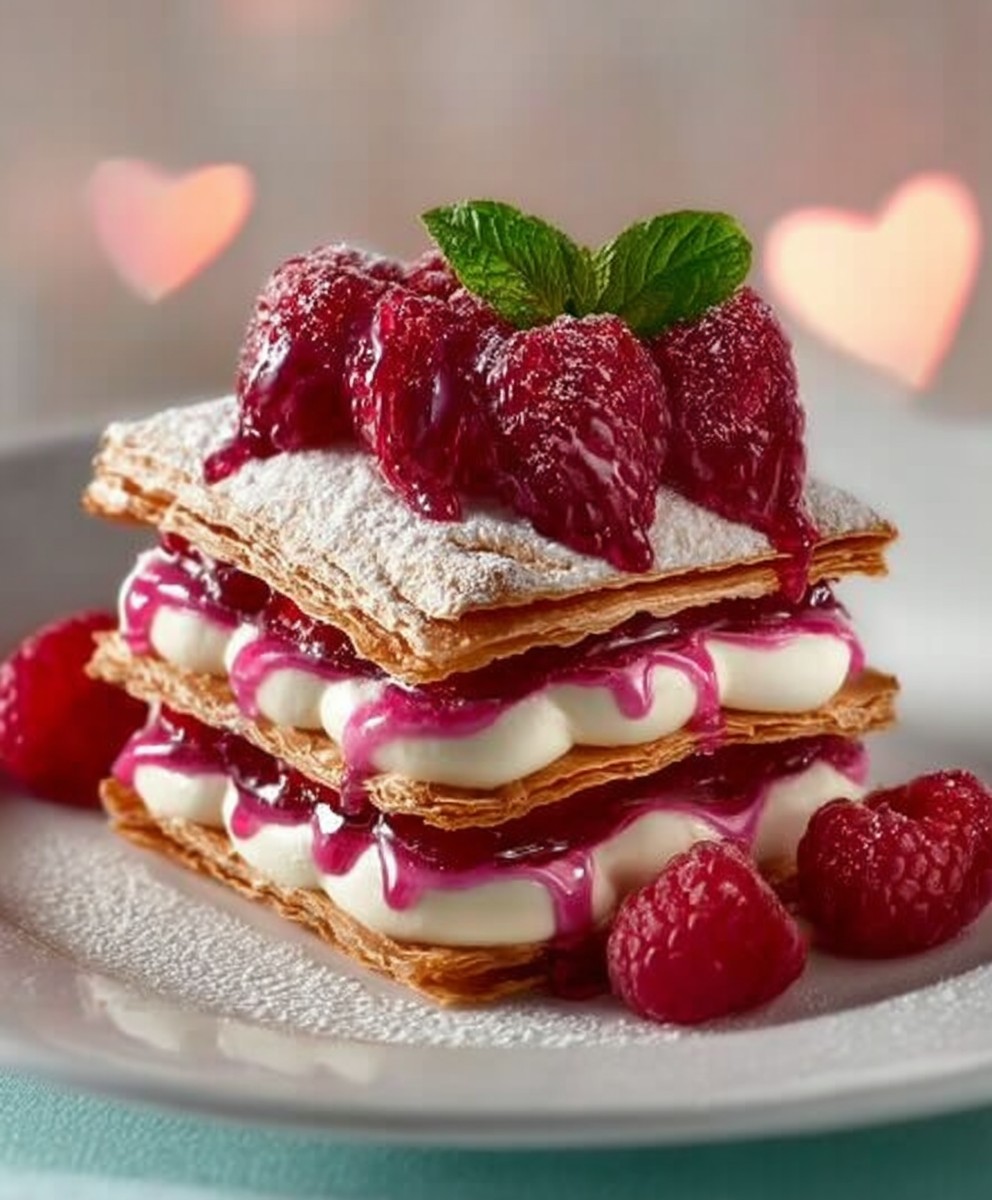 Mille Feuille crème framboise