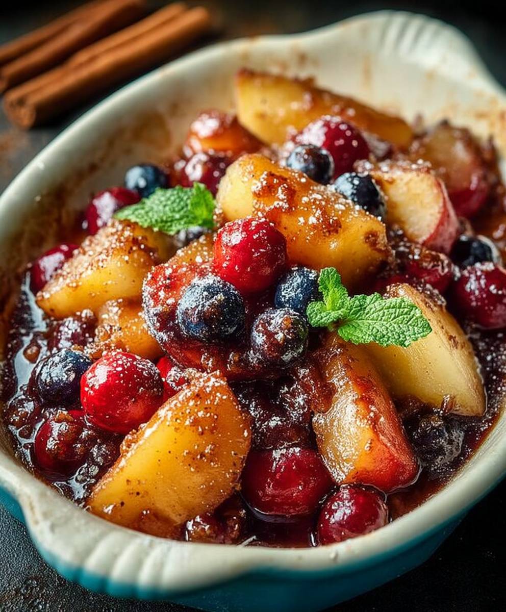 Fruits épicés cuisson