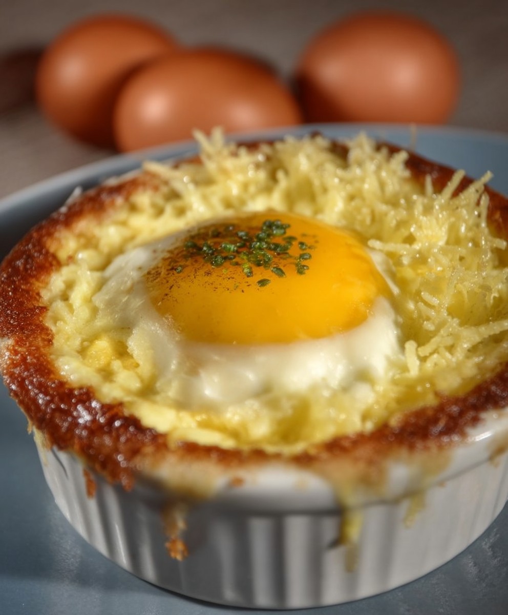 Oeuf cocotte pain facile