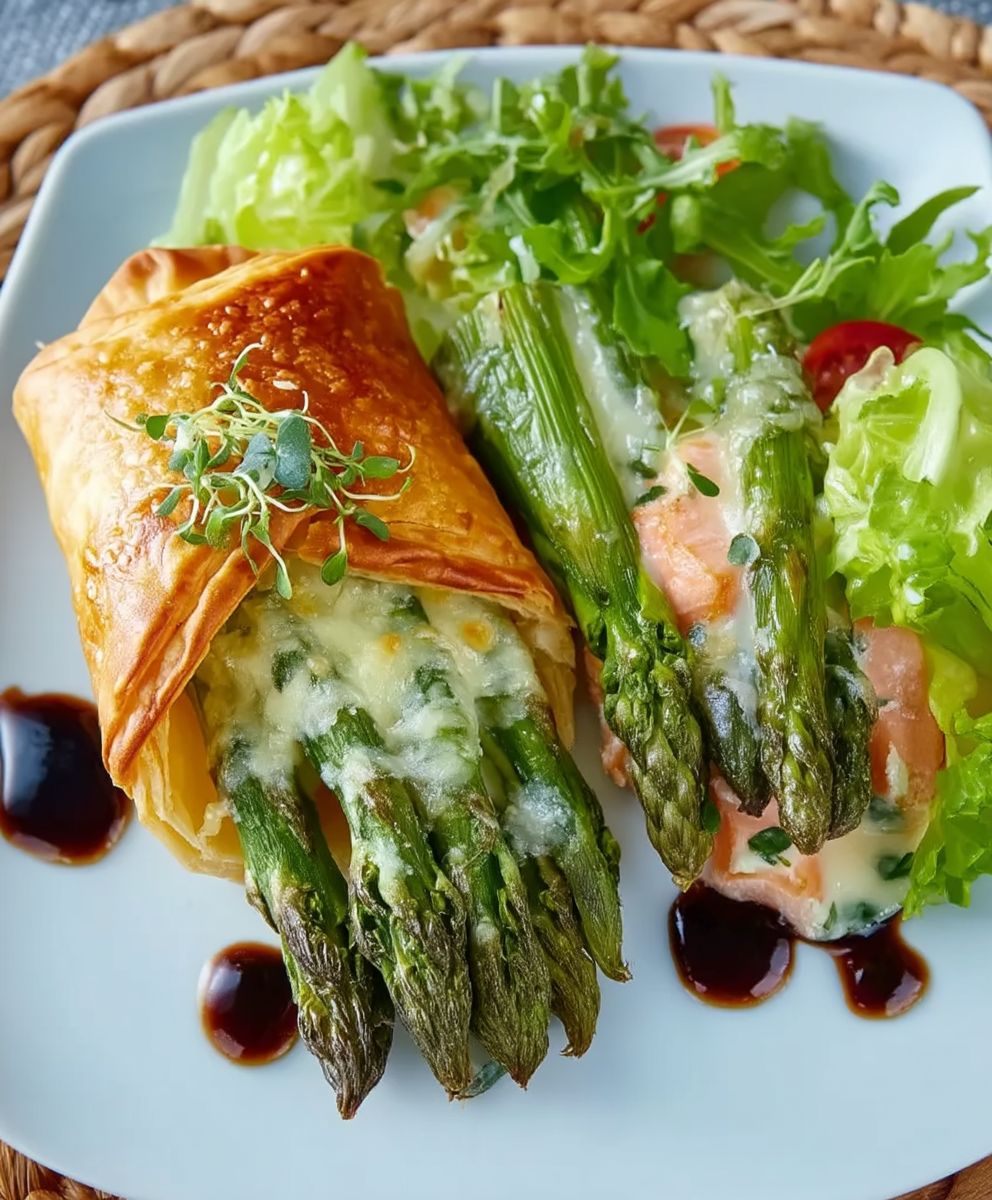 Asperges saumon feuilleté