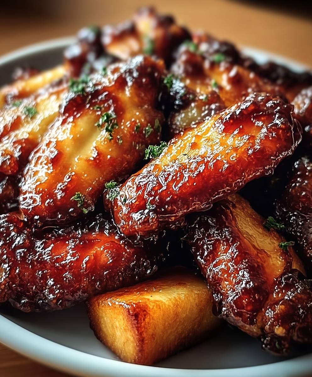 Ailes de poulet caramélisées miel