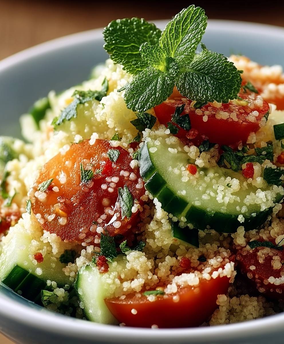 Taboulé concombre herbes fraîches