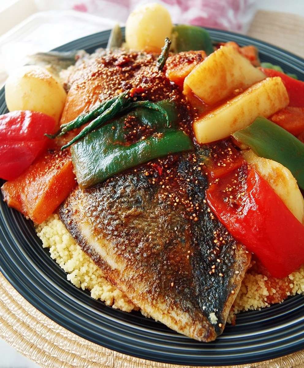 Couscous tunisien poisson légumes