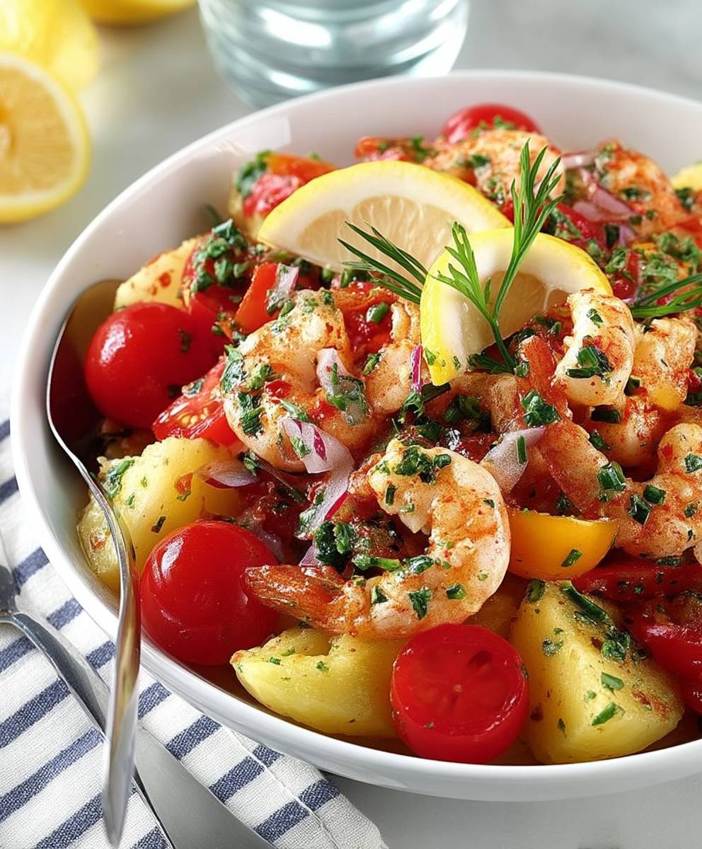 Salade de pommes de terre crevettes