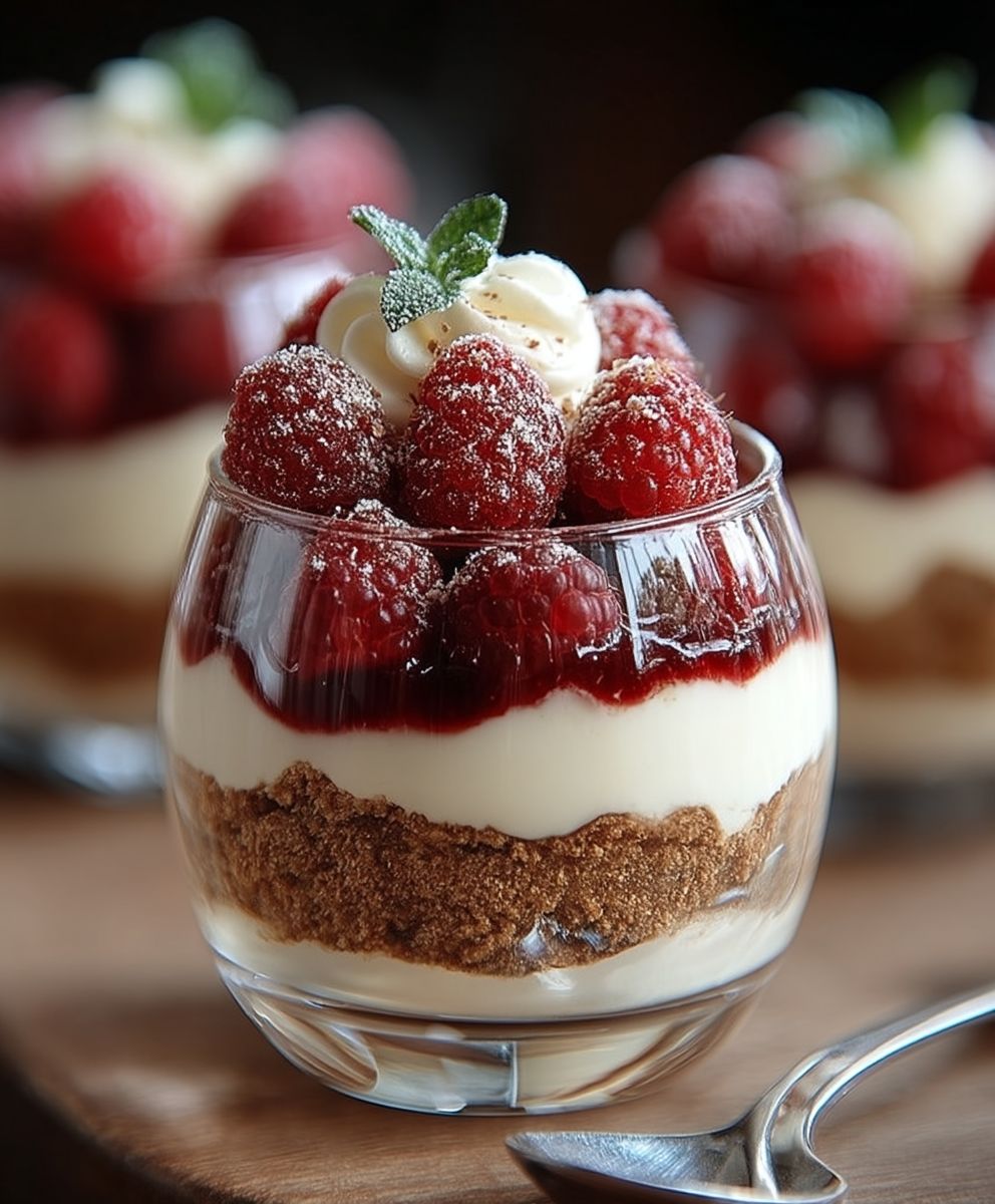 Tiramisu framboises spéculoos verrine