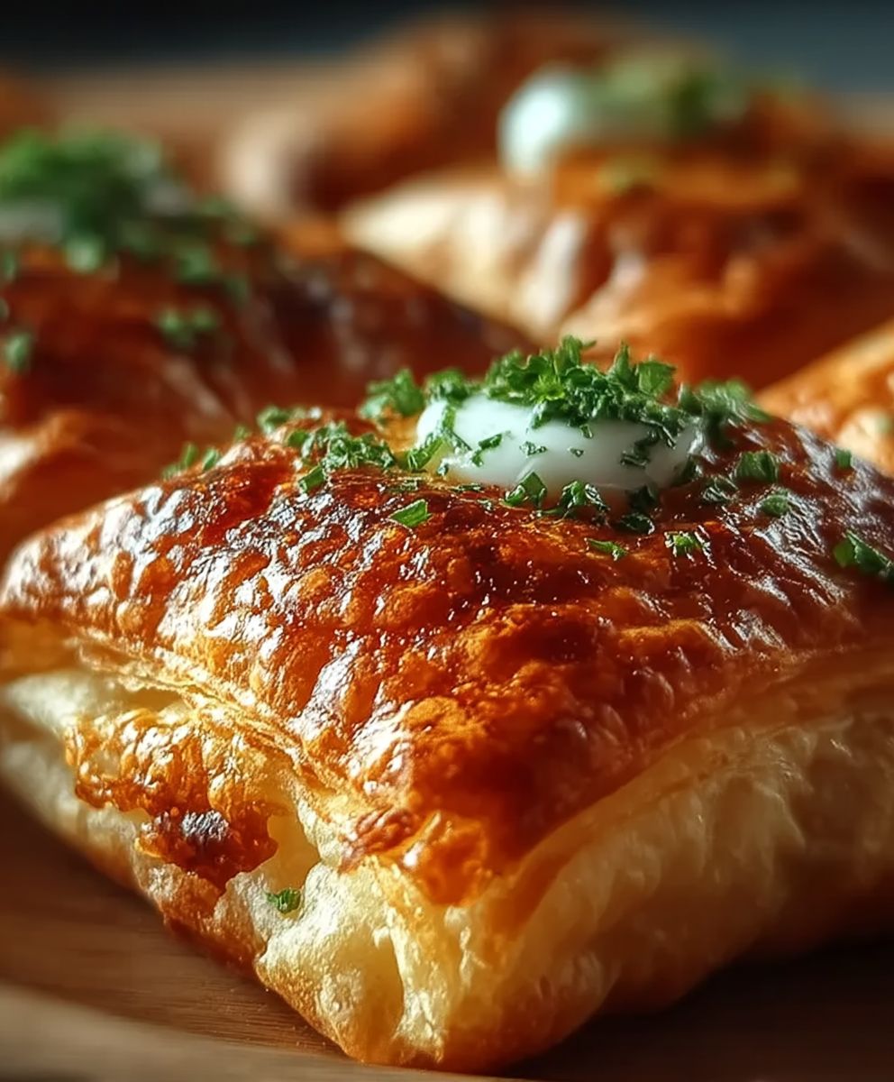 Carrés déjeuner croissants