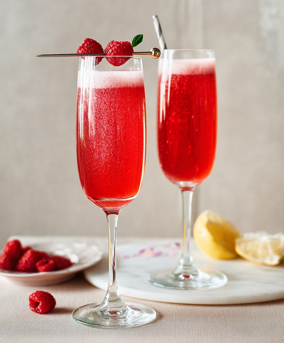 Mimosa framboise et rose