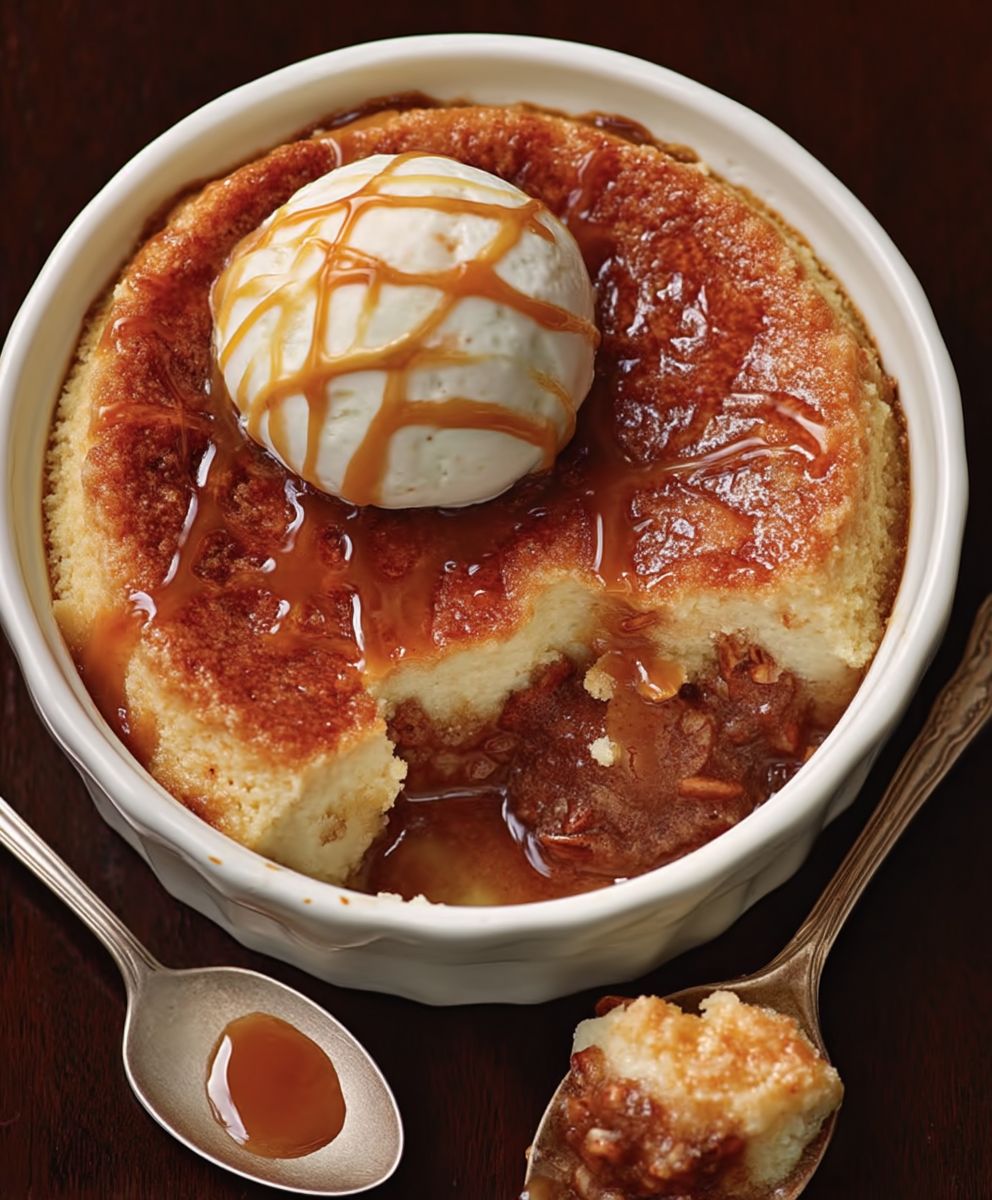Pouding chaud caramel pacanes