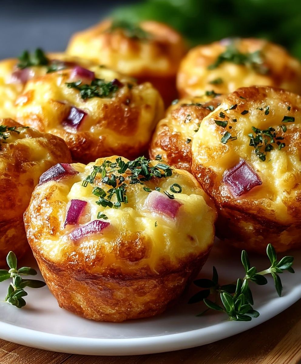 Mini muffins salés fromage oignons