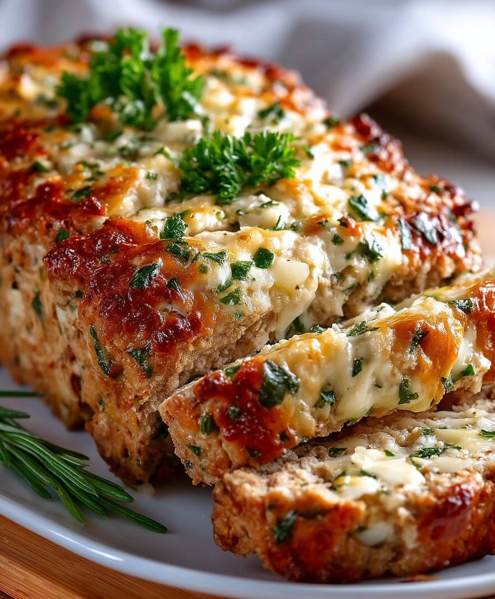 Pain de viande poulet ail parmesan