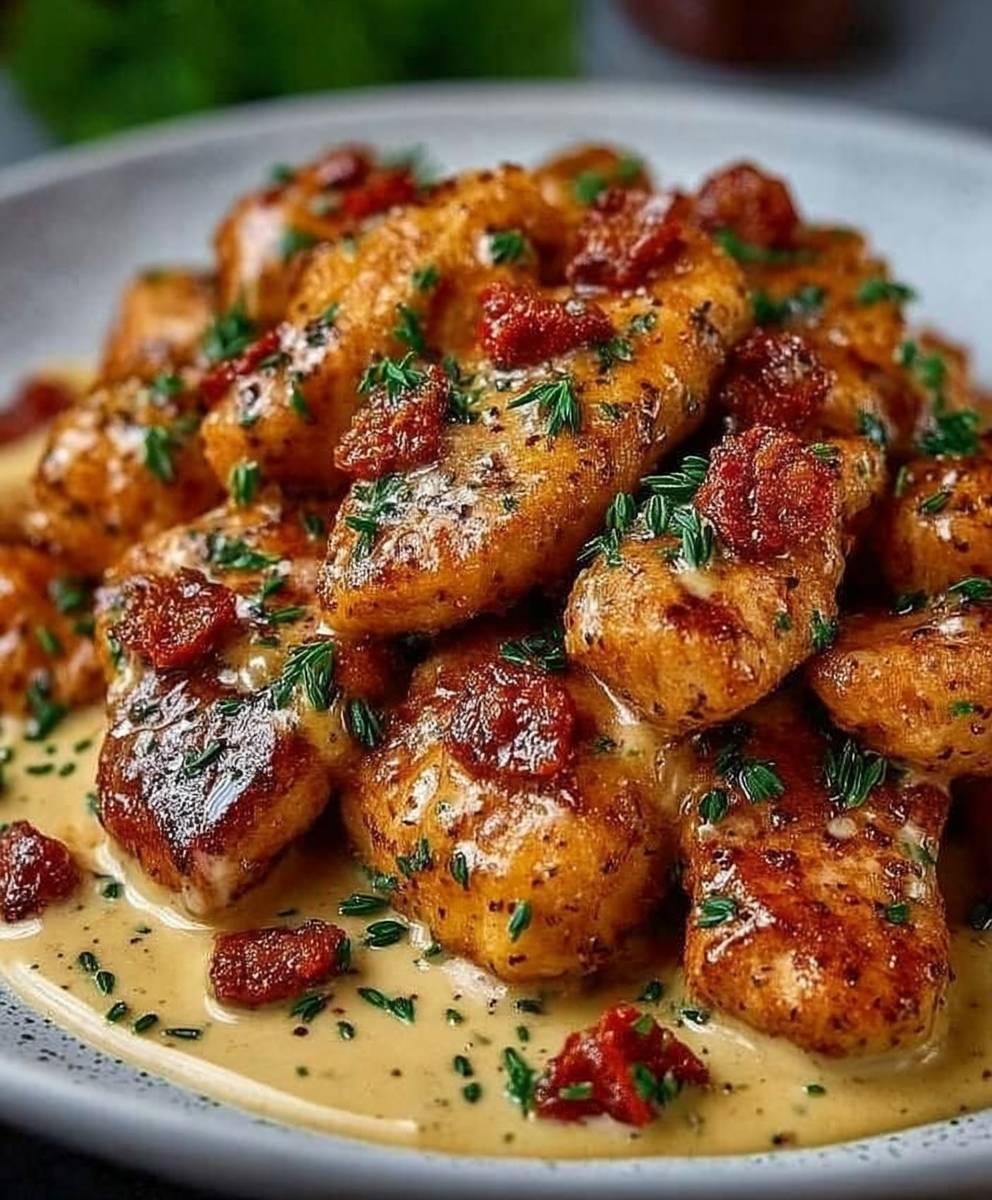 Aiguillettes poulet sauce chorizo