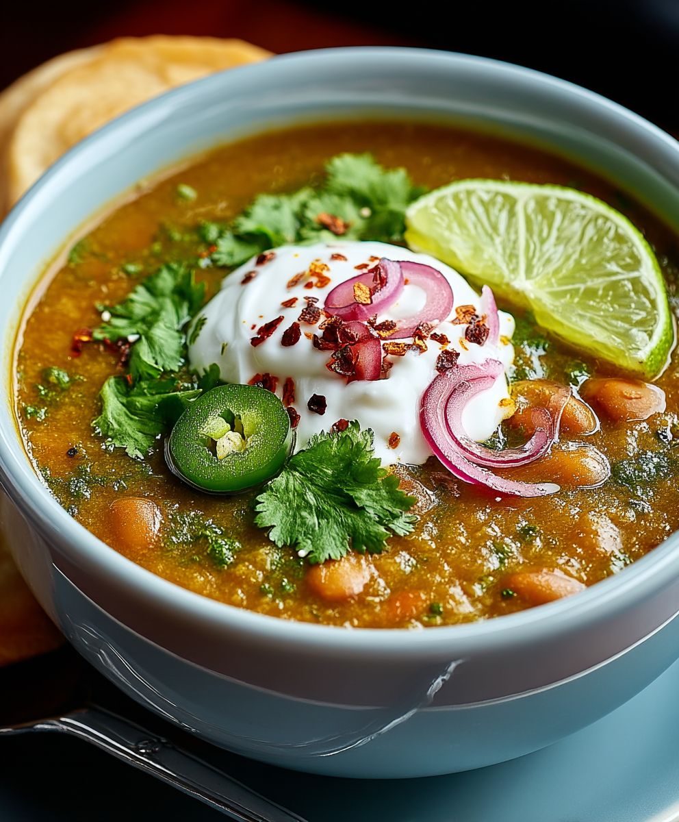 Soupe chili vert facile