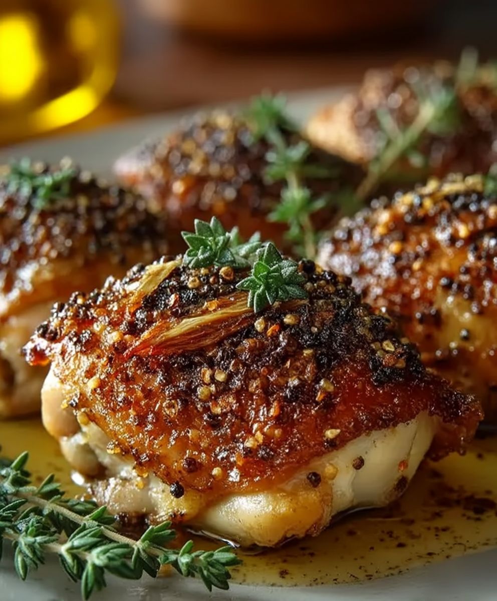 Poulet croustillant au four