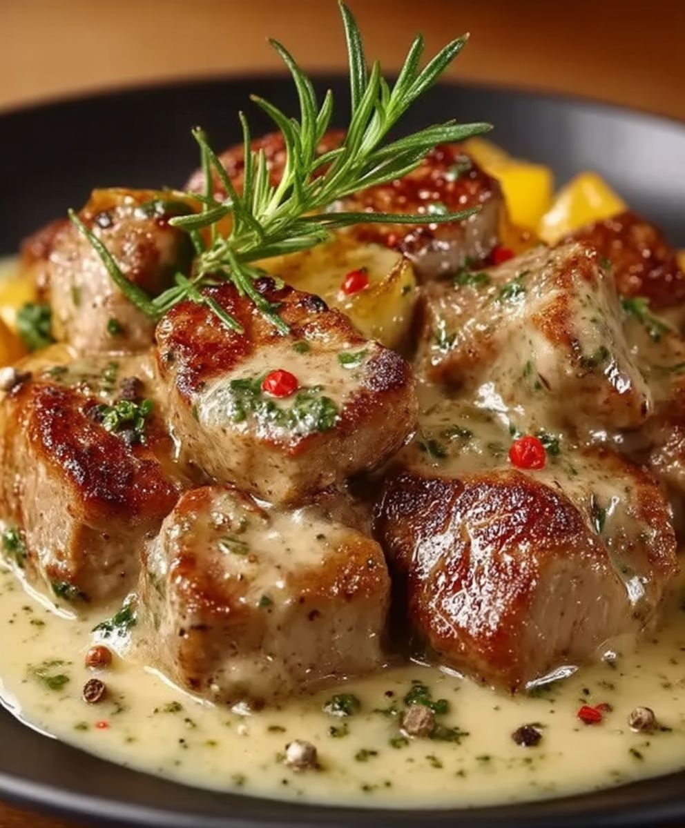 Sauté de porc crème moutarde