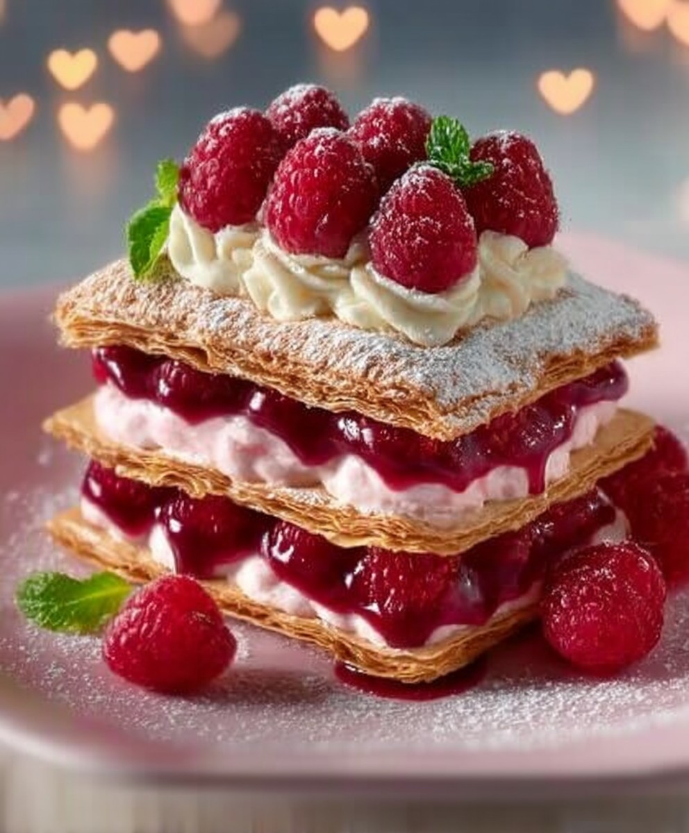 Mille Feuille crème framboise