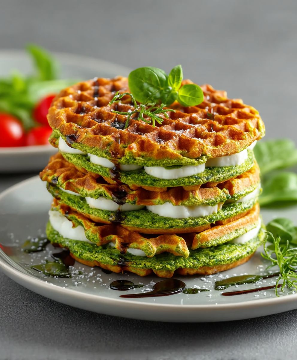 Gaufres légumes mozzarella