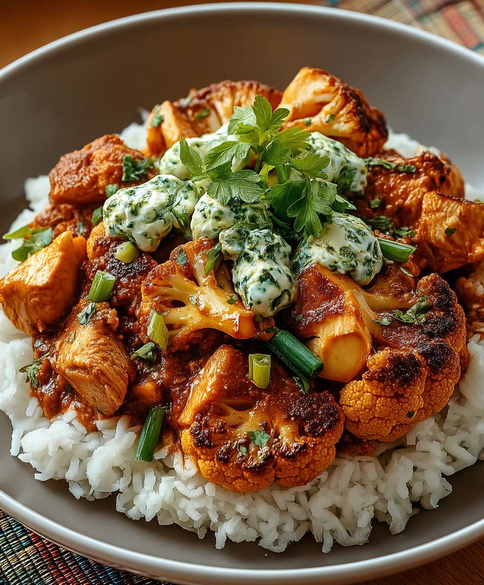 Chou-fleur poulet indien