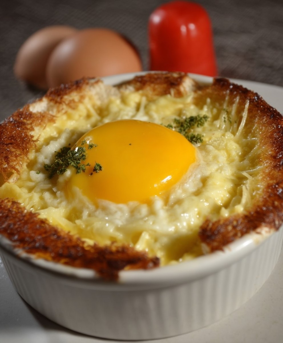 Oeuf cocotte pain facile