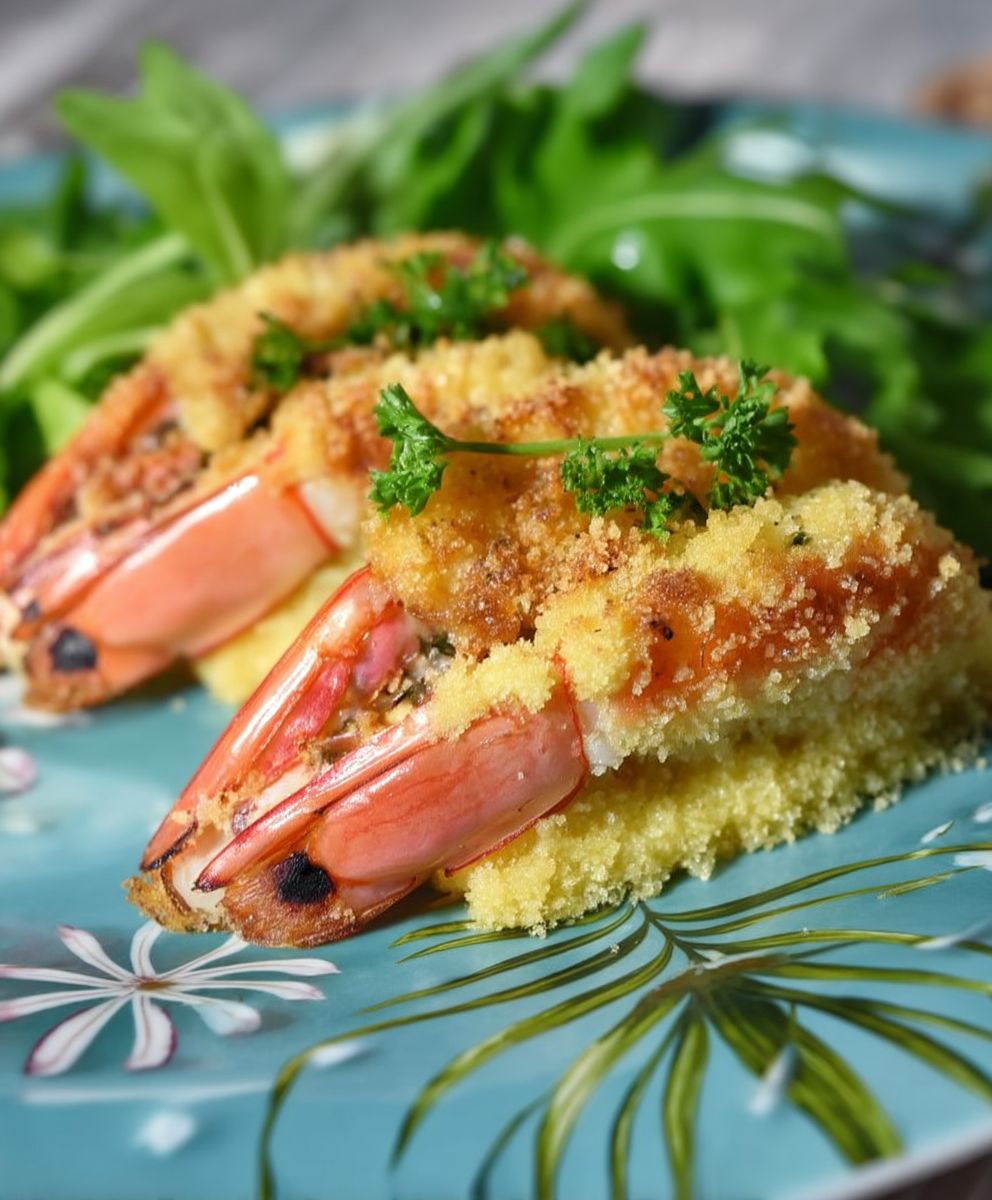 Gambas géantes gratinées
