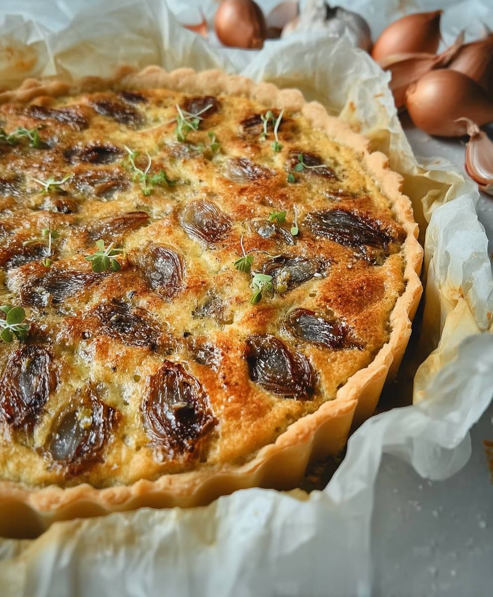 Tarte ail caramélisé Ottolenghi